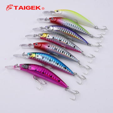 TAIGEK 70mm 16g Sinking Minnow Pencil lure for Bass and Saltwater Fishing