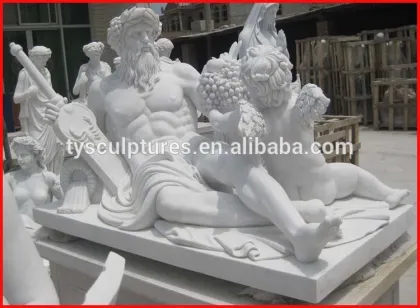 Reproduction famous people statue antique nude muscle old man with little angels sculptures
