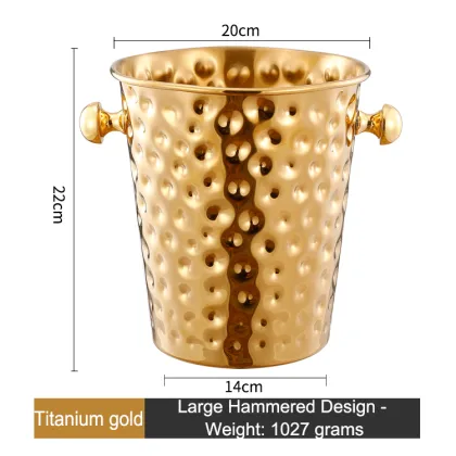 Good Quality Gold-Crafted Ciroc Champagne Cooler: A Modern Stainless Steel Ice Bucket for Stylish Beverage Serving