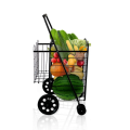 Carro de compras de supermercado plegable de aleación de acero