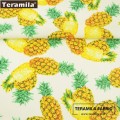 Teramila Cotton Poplin Fabric High Quality Bedding Clothing Fresh Pineapples Design Tissue Shirt Dress Crafts Patchwork Textile