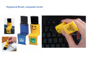 Custom Pp Plastic And Logo Printing Keyboard Brush Cleaner And 2 Sides Computer Brush