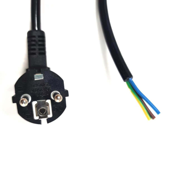 VDE H05VV-F Stripped Euro Plug Power Cord for Computer and Electric Blanket