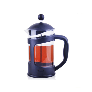 Black French Press Coffee Maker - 12 Ounce BPA-Free Heat Resistant Borosilicate Glass Portable Pitcher for Hot & Cold Brew