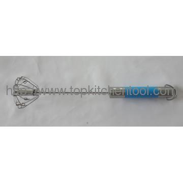 Stainless steel rotating egg whisk with pp handle