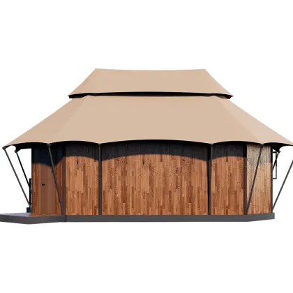 Prefab Tarpaulin Fabric Glamping Hotel Tent