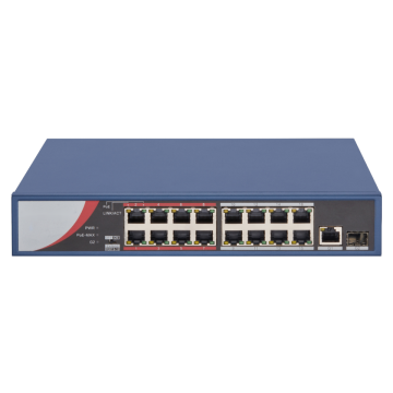 Factory Hik OEM DS-3E0318P-E/M(B) 16Port 100 Mbps Long-Range Unmanaged PoE Switch