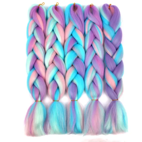 Better 100g 24Inch Single Ombre Mix Color Braiding Hair Synthetic Pre Stretched Afro Wholesale Extension Ombre Jumbo braid