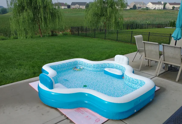 plastic in swing pool