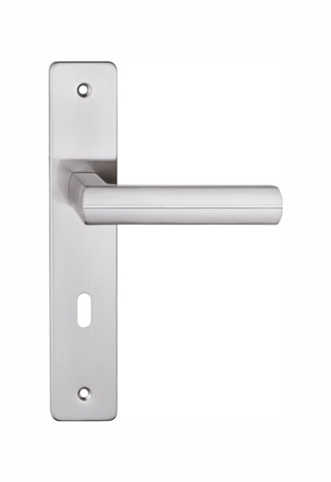 Square Type Aluminum Door Handle on Iron Plate