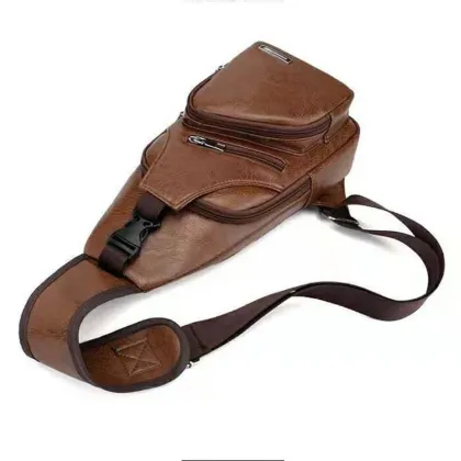 Custom OMOI PU Chest Cross Body Casual Fashion Traveling Bag