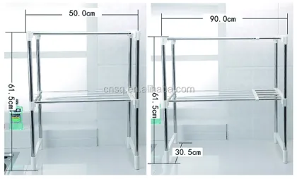 Stainless Steel Kitchen Storage Rack for Microwave Oven Accessories