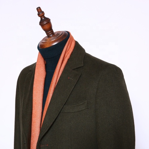 British Long Winter Overcoat with Woolen Tailored Design