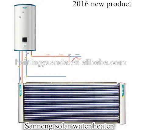 Separated solar water heater for heating the house