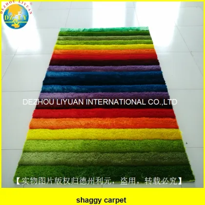 home decorative fashion style carpets polyester silk shaggy rug OEM