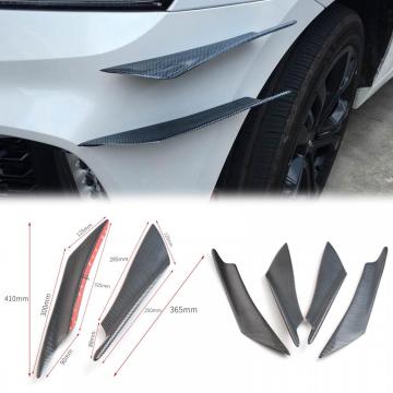 Carbon fiber textured front bumper spoiler