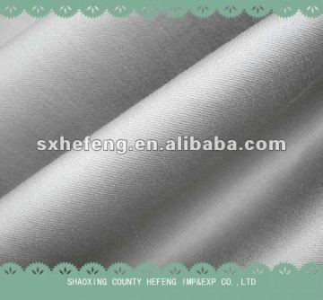 32s plain dyed stretch CVC satin fabric