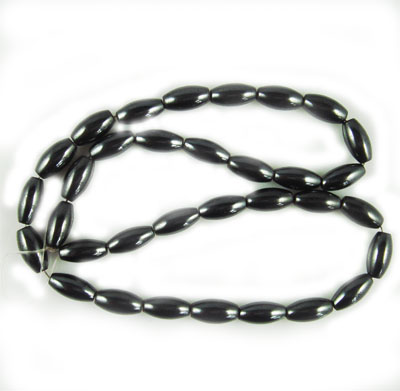 Perles de riz hématite 6X12MM, Grade A et 40CM