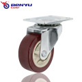 Purplish Red Swivel Pu Caster