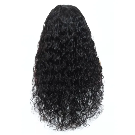 Wholesale Water Wave Virgin Cuticle Aligned Hair 4*4 Closure Lace Front Wig Mink Brazilian Human Hair 4*4 Lace Wigs Water Wave