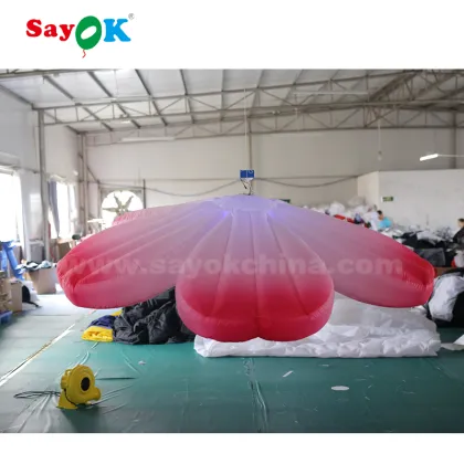 Plum Blossom Inflatable Flower Lighting Balloon for Party Decoration