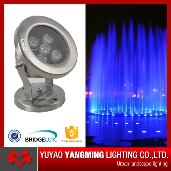 IP68 waterproof 5w green underwater led pool lamps