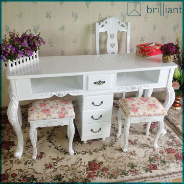 1673# 1.6 meter wood with MDF nail salon furniture table/manicure table