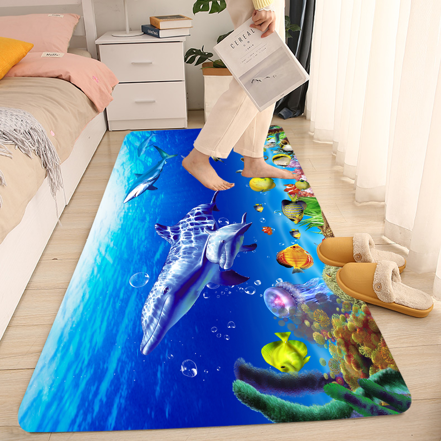 High definition digital printed flannel carpet- (6)-6