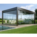 Outdoor Aluminium Green Pavilion Louvered Pergola