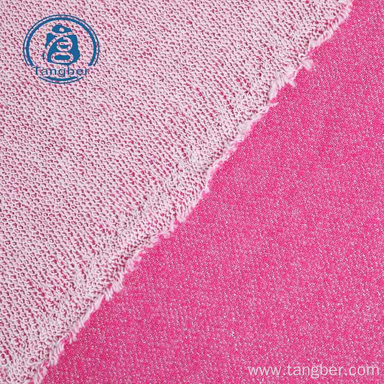 Knit Back Loop Polyester Cotton Blend Terry Fabric