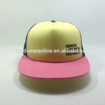 Custom Trucker Style Snapback Caps Sponge Mesh Cap With Printed