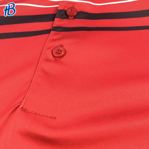 high quality custom red men printed polo shirts