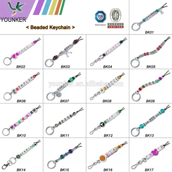 DIY Alphabet Beads Set, Beaded Jewelry, Beaded Keychains