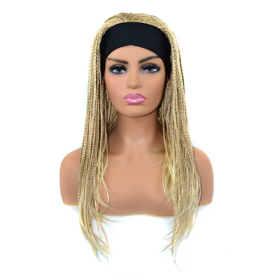 natural looking Synthetic Braids With Headband wig  Braiding Hair yaki hair ends