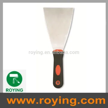 stainless steel flex blade putty knife with soft grip handle