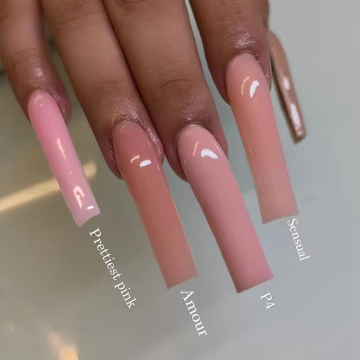Nude and Pink Acrylic Nail Powder Set for OEM Nail Decoration