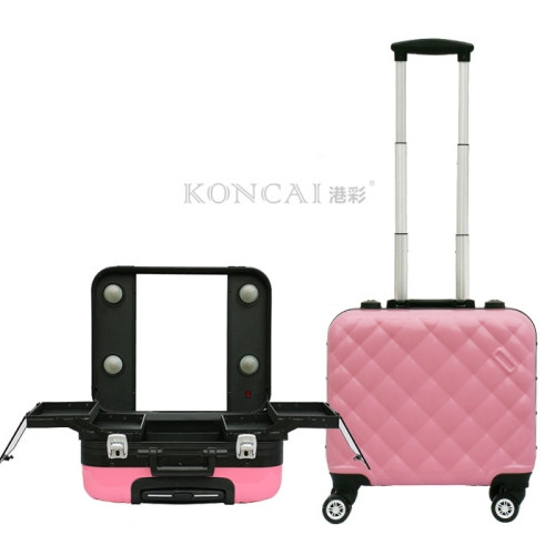 2017 new women cheap cute pink color makeup case, travel cosmetic case