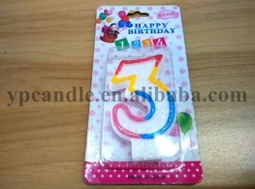 Global Popular Colorful Birthday Gift Number Candle