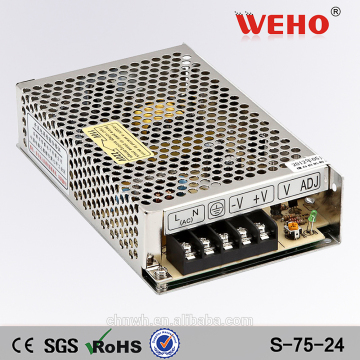Professional manufacturer power supply 110v 220v ac-dc 24v 3a 75w power switch