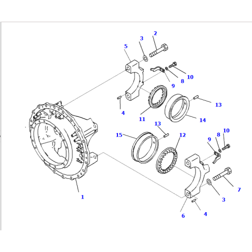 HD1500-8 axle assembly 562-22-58000