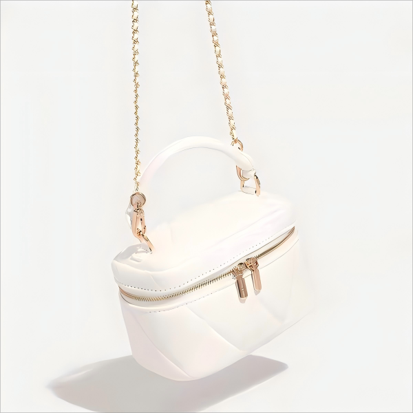 2025 Summer Fashion Striped Chain Box Handbag
