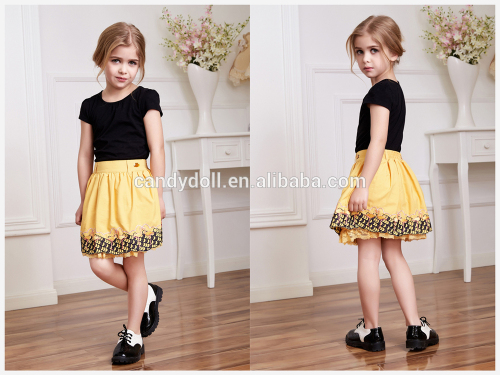 2015 summer baby girl mini skirt kids wearing midi skirt