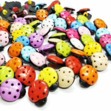 HL 50pcs/150pcs Mix Colors 15mmx12mm Beetle Shank Plastic Buttons Kid's Garment Sewing Accessories DIY Scrapbookings