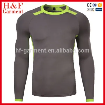 High quality mens o-neck tight fit long sleeve t shirt