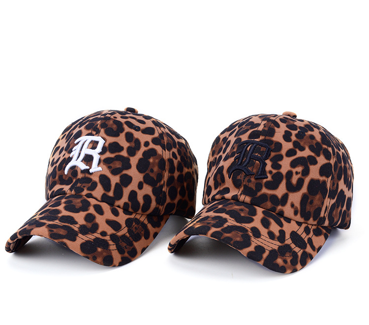 Leopard print hat lady embroidered baseball cap (2)