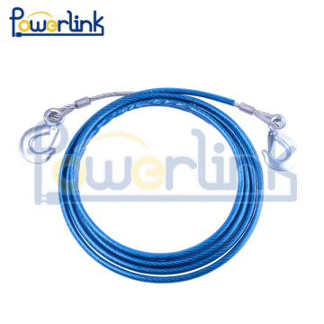 C50074 New 5000kg Tow Rope Traction Rope Heavy Duty Steel Hooks Emergency 10mm x 4m