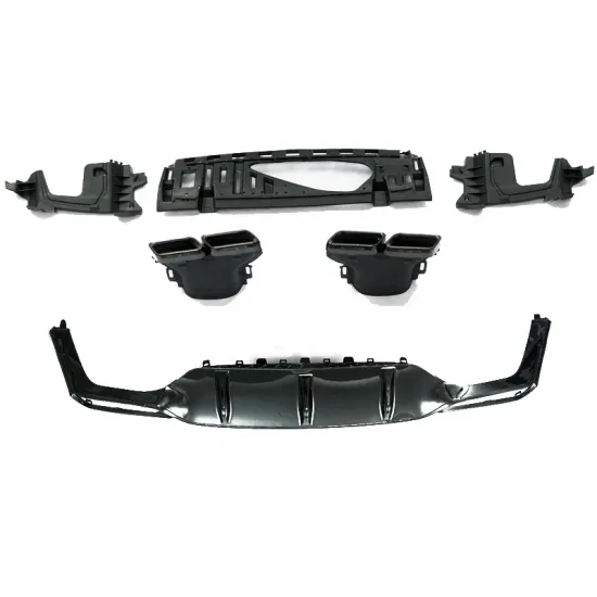 Black Rear Diffuser Exhaust Pipe Tips for Mercedes E63S Style W213 16-18