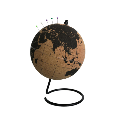 Gezginler Dünya Haritası Cork Globe Pins ile