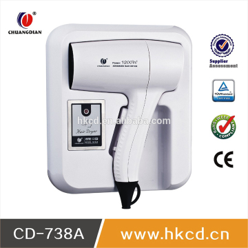wholesale 1200w Top selling professional ABS Hotel Bathroom Wall-Mounted Hair Dryer CD-738B