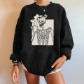 Women skull halloween Hoodie sweatshirt Top